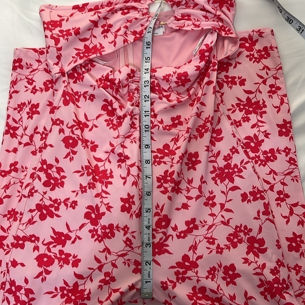 Revolve Lovers + Friends Jasmine Floral Strapless Jumpsuit Size Small - Picture 7 of 9